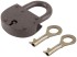 Замок навесной сувальдный ЗВС-3, стальной корпус 50x50 мм, стальная дужка 8 мм