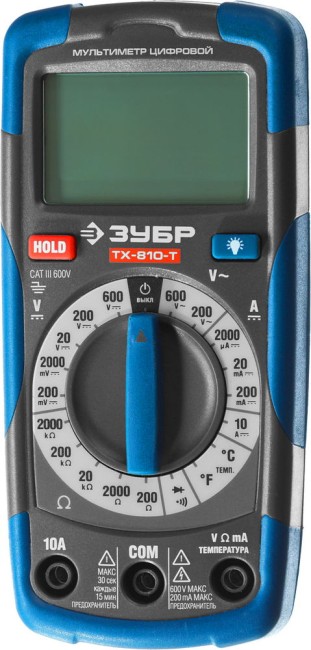 ЗУБР ТХ-810-Т, цифровой мультиметр (59810)