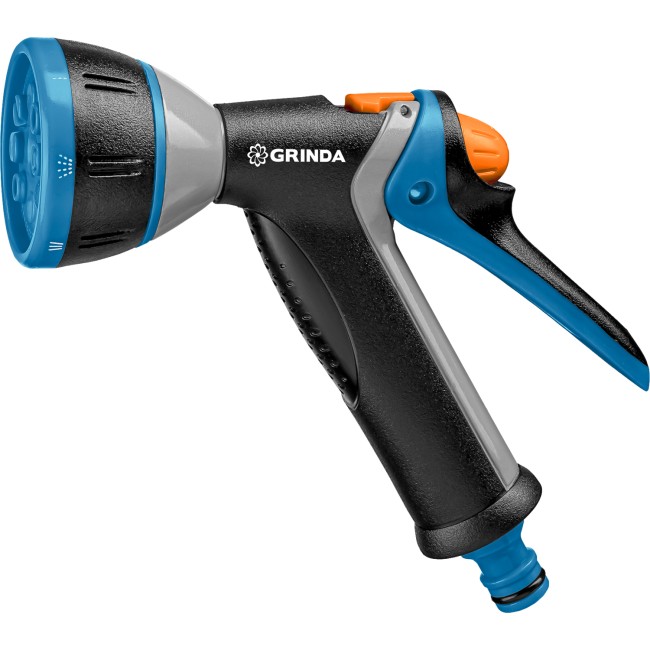 GRINDA BM-8, 8 режимов, курок сзади, металлический с TPR, поливочный пистолет, PROLine (8-427339) GRINDA BM-8, 8 режимов, курок сзади, металлический с TPR, поливочный пистолет, PROLine (8-427339)