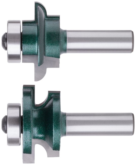 Фрезы по дереву комбинированные универсальные, набор 2 шт., деревянный бокс, DxH=41х19,5 мм