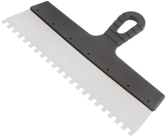 Шпатель фасадный нержавеющий зубчатый 350 мм / зуб  8 мм