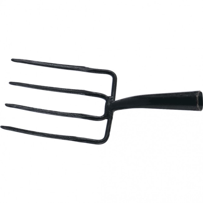 Вилы 4 - х рогие, огородные, 175х220х1320 мм, кованые, деревянный черенок, Арти, Россия