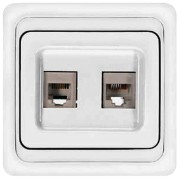 Розетка компьютерная и телефонная, скрытая установка "UNIVERSAL"