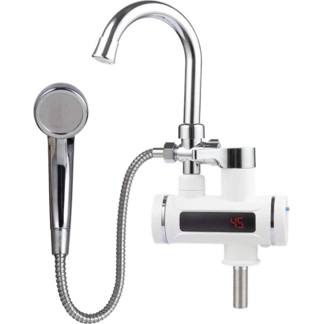 Кран-водонагреватель проточного типа UNIPUMP BEF-001-03 с дисплеем и душевой лейкой 90082
