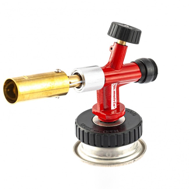 Профессиональная горелка на газовый баллон, пьезоподжиг, металлический корпус Matrix
