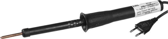 ЭПЦН Россия, 25 Вт, электропаяльник с пластиковой рукояткой (55401-25) ЭПЦН Россия, 25 Вт, электропаяльник с пластиковой рукояткой (55401-25)