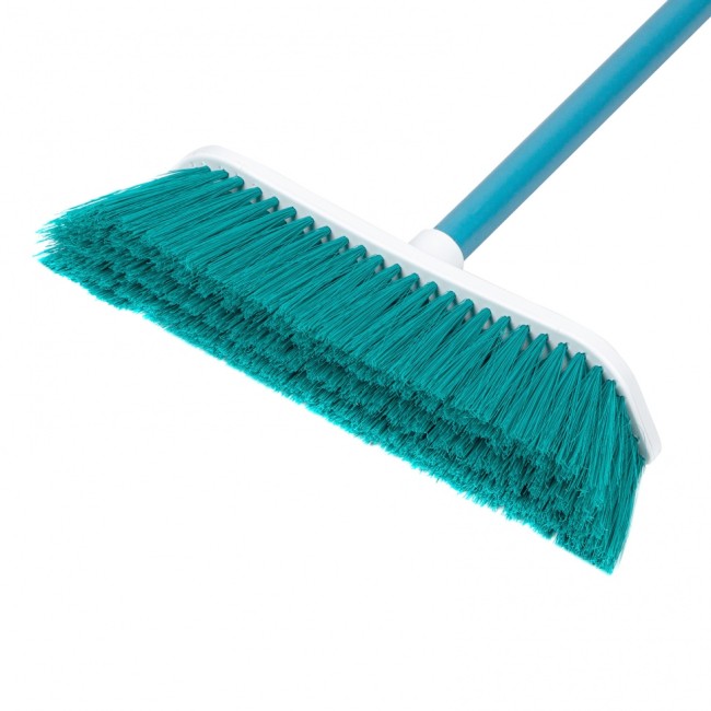 Щетка пластмассовая для подметания пола, 27 см, c черенком, 120 см, бирюзовая щетина, Home Palisad Щетка пластмассовая для подметания пола, 27 см, c черенком, 120 см, бирюзовая щетина, Home Palisad