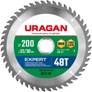 URAGAN Expert, 200 х 32/30 мм, 48Т, пильный диск по дереву (36802-200-32-48) URAGAN Expert, 200 х 32/30 мм, 48Т, пильный диск по дереву (36802-200-32-48)