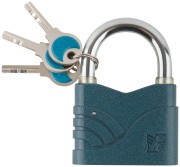 Замок навесной "Блюз" синий 70х54 мм, стальная дужка 10 мм Замок навесной "Блюз" синий 70х54 мм, стальная дужка 10 мм