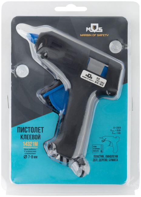 Пистолет клеевой д. 7 мм, 5 Вт ( 20 Вт )
