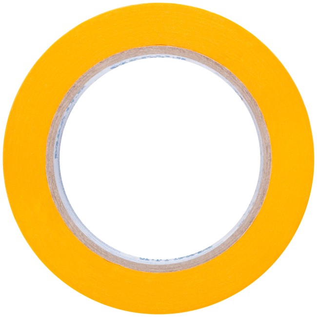 Лента малярная золотистая, рисовая бумага, термостойк. до 120°C, УФ-стойкость до 30 дней, 36 мм х 50 м