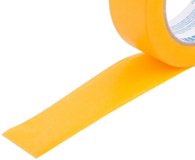 Лента малярная золотистая, рисовая бумага, термостойк. до 120°C, УФ-стойкость до 30 дней, 36 мм х 50 м