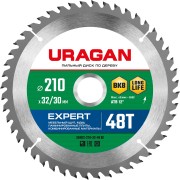 URAGAN Expert, 210 х 32/30 мм, 48Т, пильный диск по дереву (36802-210-32-48) URAGAN Expert, 210 х 32/30 мм, 48Т, пильный диск по дереву (36802-210-32-48)