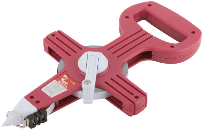 Рулетка геодезическая, стальная лента, красный открытый пластиковый корпус 50 м Рулетка геодезическая, стальная лента, красный открытый пластиковый корпус 50 м