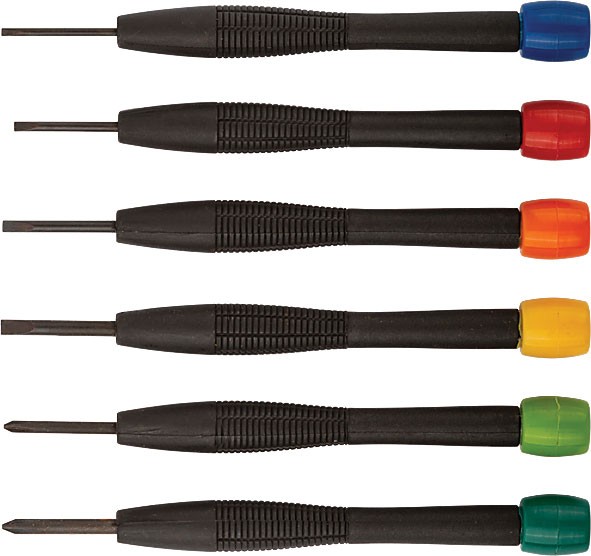 Отвертки для точных работ 6 шт. ( PH00, PH0, PH1, SL1.4, 1.8, 2, 4 мм ) Отвертки для точных работ 6 шт. ( PH00, PH0, PH1, SL1.4, 1.8, 2, 4 мм )