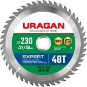 URAGAN Expert, 230 х 32/30 мм, 48Т, пильный диск по дереву (36802-230-32-48) URAGAN Expert, 230 х 32/30 мм, 48Т, пильный диск по дереву (36802-230-32-48)