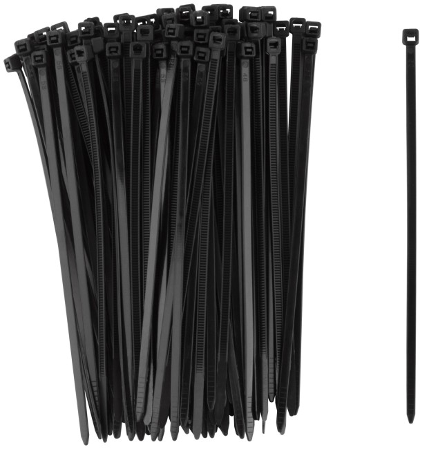 Хомуты нейлоновые для проводов, черные 100 шт., 3,6х150 мм Хомуты нейлоновые для проводов, черные 100 шт., 3,6х150 мм