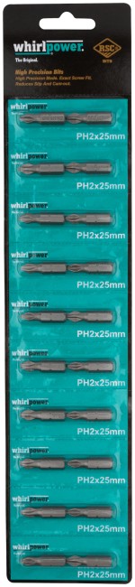 Биты WP, сталь S2, с насечкой, Профи, 25 мм PH2, 20 шт. Биты WP, сталь S2, с насечкой, Профи, 25 мм PH2, 20 шт.