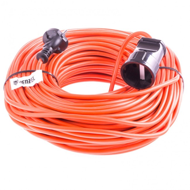 Удлинитель-шнур силовой, 50 м, 1 розетка, 10 A, серия УХ10 Denzel Удлинитель-шнур силовой, 50 м, 1 розетка, 10 A, серия УХ10 Denzel