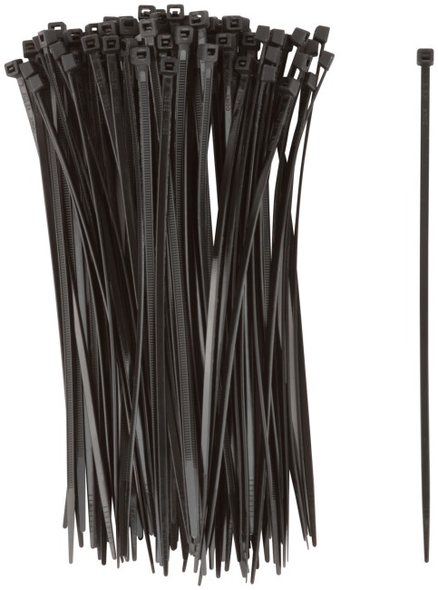Хомуты нейлоновые для проводов, черные 100 шт., 3,6х200 мм Хомуты нейлоновые для проводов, черные 100 шт., 3,6х200 мм