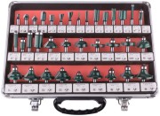 Фрезы по дереву кромочные, набор 35 шт., алюминиевый кейс, хвостовик 8 мм Фрезы по дереву кромочные, набор 35 шт., алюминиевый кейс, хвостовик 8 мм