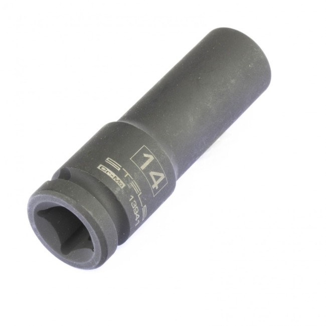 Головка ударная удлиненная шестигранная, 14 мм, 1/2, CrMo Stels Головка ударная удлиненная шестигранная, 14 мм, 1/2, CrMo Stels