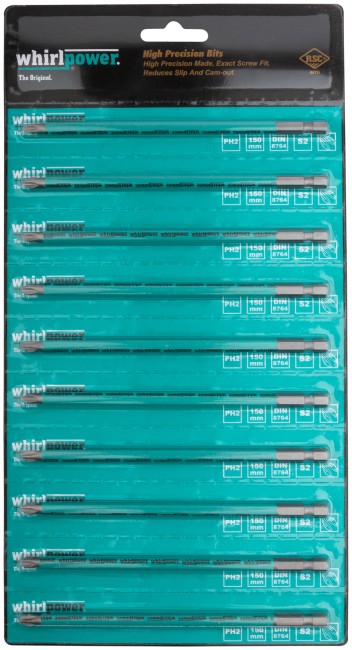 Биты WP, сталь S2, с насечкой, Профи, 150 мм PH2, 10 шт. Биты WP, сталь S2, с насечкой, Профи, 150 мм PH2, 10 шт.