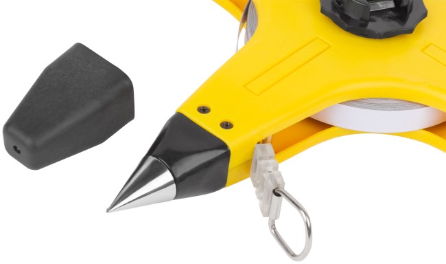 Рулетка геодезическая, стальная лента, желтый открытый пластиковый корпус, прорезиненная ручка 30 м Рулетка геодезическая, стальная лента, желтый открытый пластиковый корпус, прорезиненная ручка 30 м