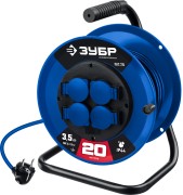 ЗУБР ПВС 315 ПВС 3х1.5 20м 3500Вт IP44, Силовой удлинитель на катушке (55081-20)