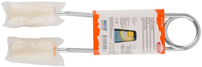 Ролик специальный для решеток, арматур, оград,  ядро 15 мм,  100% велюр, ворс 5 мм, ручка двойная 22 см, 50 мм (2 шт.)