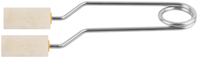 Ролик специальный для решеток, арматур, оград,  ядро 15 мм,  100% велюр, ворс 5 мм, ручка двойная 22 см, 50 мм (2 шт.)