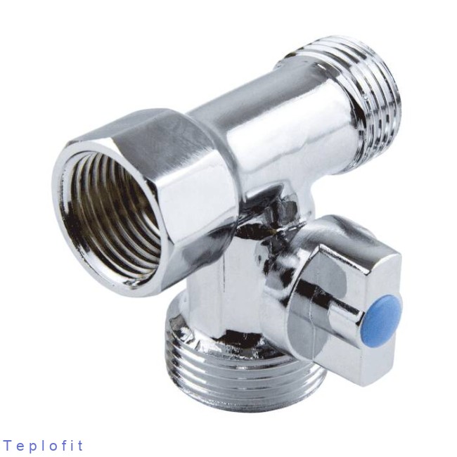 "Кран шар лат быт G1/2""х3/4""х1/2"" м/р баб Aquasfera 1040-01"