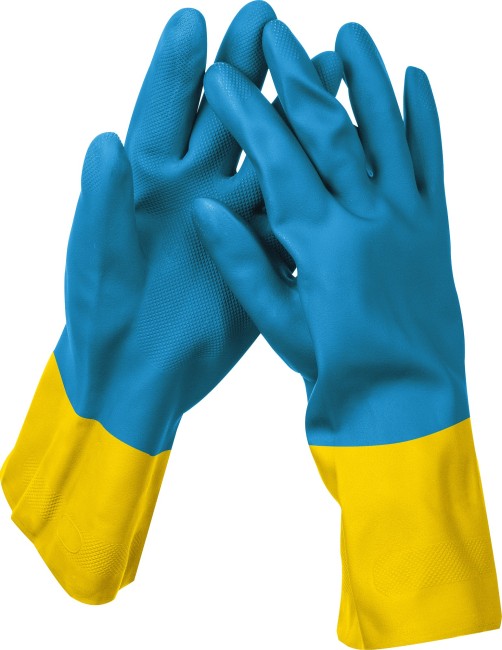 STAYER S, с х/б напылением, латексные перчатки с неопреновым покрытием, Professional (11210-S)