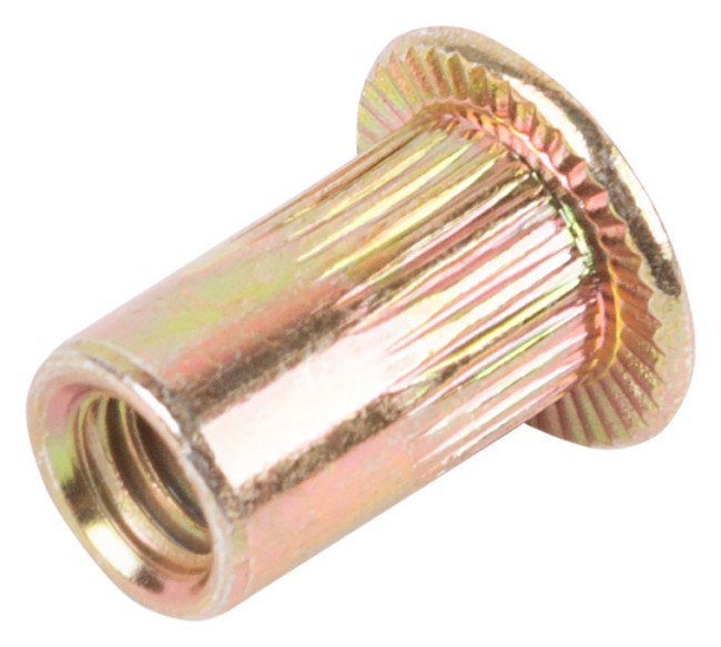 Заклепки резьбовые, стальные, стандартный бортик М4 (фасовка 20 шт)