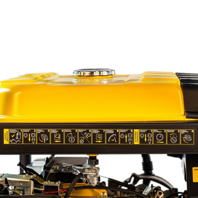 Генератор бензиновый PS 80 E-3, 6.6 кВт, 400 В, 25 л, электростартер Denzel