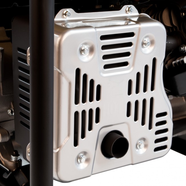 Генератор бензиновый PS 80 E-3, 6.6 кВт, 400 В, 25 л, электростартер Denzel