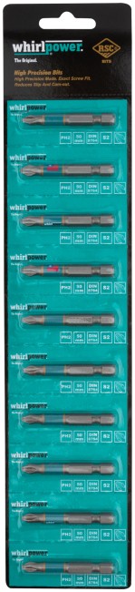 Биты WP, сталь S2, с насечкой, Профи, 50 мм PH2, 10 шт. Биты WP, сталь S2, с насечкой, Профи, 50 мм PH2, 10 шт.