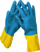STAYER Dual Pro, XL, хозяйственно-бытовые, латексные перчатки с неопреновым покрытием, Professional (11210-XL)