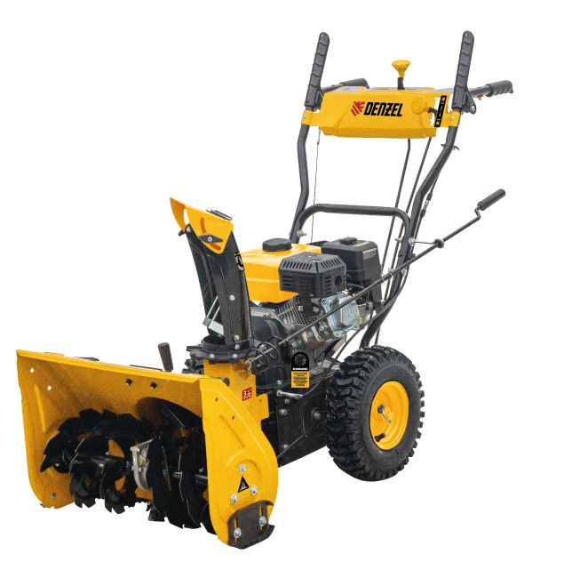 Гибридная снегоуборочная машина с функц. подметания SWB-600, 212 сс, руч. старт, 2 насадки Denzel