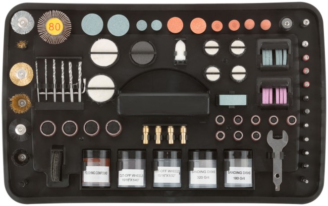 Гравировальная машина 130 Вт; 10000-35000 об/мин; 2,4/3,2 мм; БС щеток; набор насадок 218 шт.; кейс Гравировальная машина 130 Вт; 10000-35000 об/мин; 2,4/3,2 мм; БС щеток; набор насадок 218 шт.; кейс