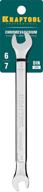KRAFTOOL 6 х 7 мм, рожковый гаечный ключ (27033-06-07) KRAFTOOL 6 х 7 мм, рожковый гаечный ключ (27033-06-07)