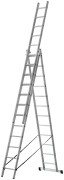 Лестница трехсекционная алюминиевая усиленная, 3 х 12 ступеней, H=343/594/841 см, вес 17,83 кг Лестница трехсекционная алюминиевая усиленная, 3 х 12 ступеней, H=343/594/841 см, вес 17,83 кг