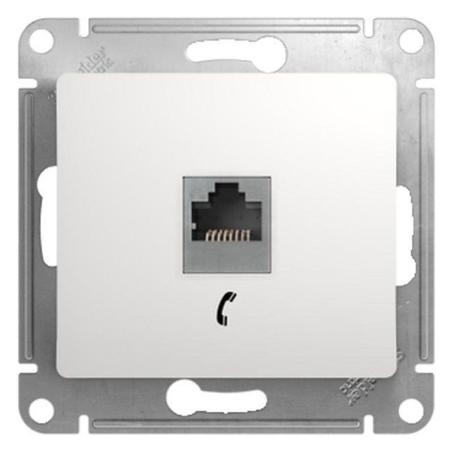 Glossa Белый Розетка телефонная RJ11 | GSL000181T | SE