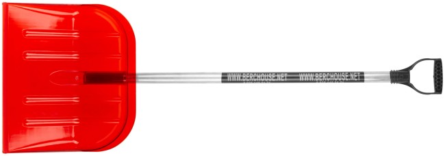 Лопата для уборки снега Профи поликарбонатная, алюминиевый черенок, средняя 465х410х1360 мм