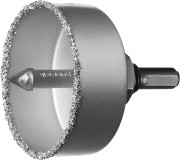 ЗУБР 67 мм, L 25 мм, карбид вольфрама, коронка-чашка с державкой и сверлом, Профессионал (33360-067) ЗУБР 67 мм, L 25 мм, карбид вольфрама, коронка-чашка с державкой и сверлом, Профессионал (33360-067)