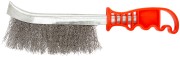 Корщетка с изогнутой пластиковой ручкой стальная тип А Корщетка с изогнутой пластиковой ручкой стальная тип А