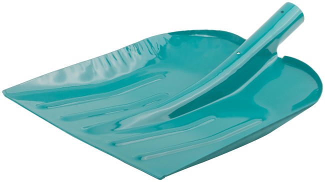 Лопата для уборки снега тротуарная стальная без черенка 390х456 мм