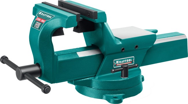 KRAFTOOL Forge-180/230, с регулировкой компенсации люфта, кованые стальные тиски (32700-230)