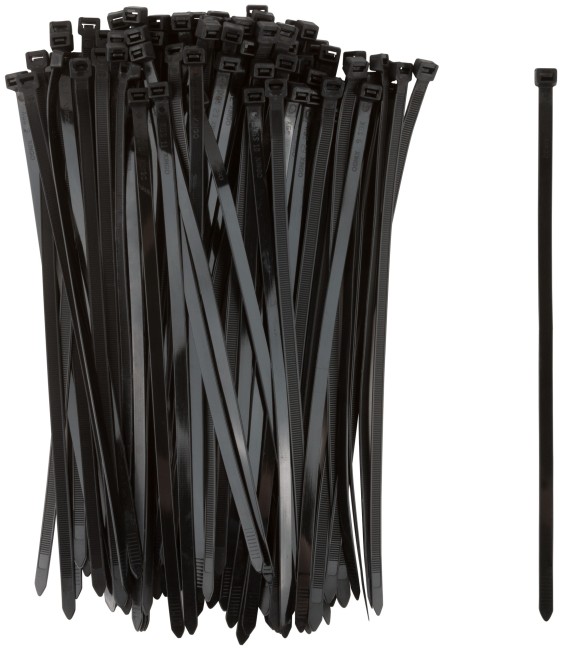 Хомуты нейлоновые для проводов, черные 100 шт., 7,6х300 мм Хомуты нейлоновые для проводов, черные 100 шт., 7,6х300 мм