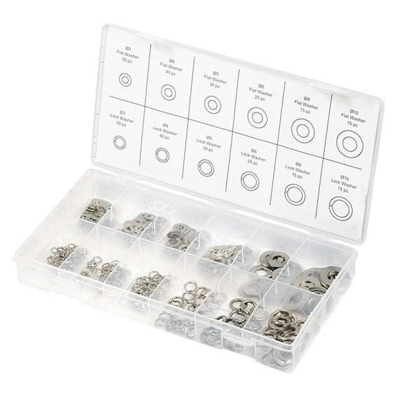 Набор шайб и гроверов, D шайб: 3, 4, 5, 6, 8, 10 мм D гроверов: 3, 4, 5, 6, 8, 10 мм, 350 предметов Сибртех Набор шайб и гроверов, D шайб: 3, 4, 5, 6, 8, 10 мм D гроверов: 3, 4, 5, 6, 8, 10 мм, 350 предметов Сибртех